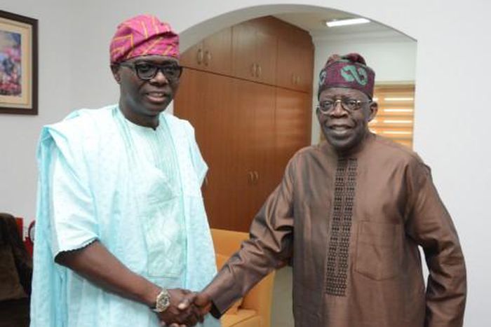 Governor Babajide Sanwo-Olu and Bola Tinubu (TheSun)