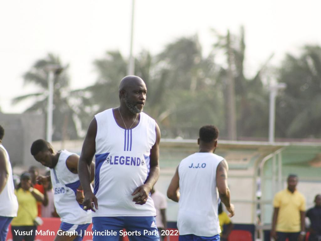 Okocha, Adebayor star as Africa legends beat George Weah XI in charity game [Credit - Yusuf Mafin Sherif/Wesley}