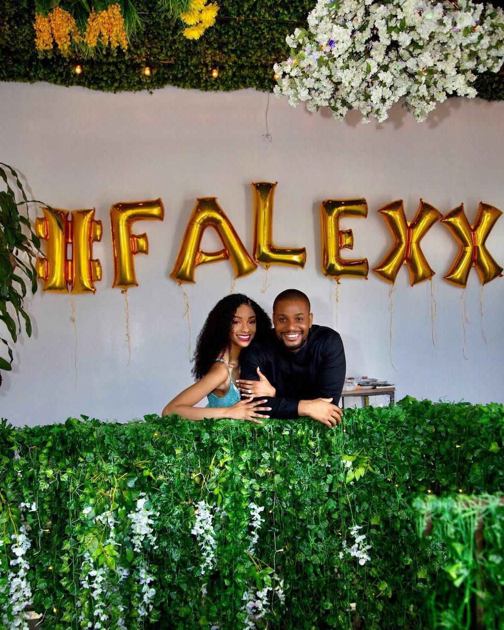 Alexx Ekubo and his fiancee Fancy Acholonu [Instagram/AlexxEkubo]