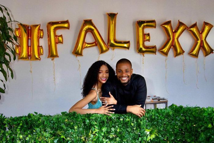 Alexx Ekubo and his fiancee Fancy Acholonu [Instagram/AlexxEkubo]