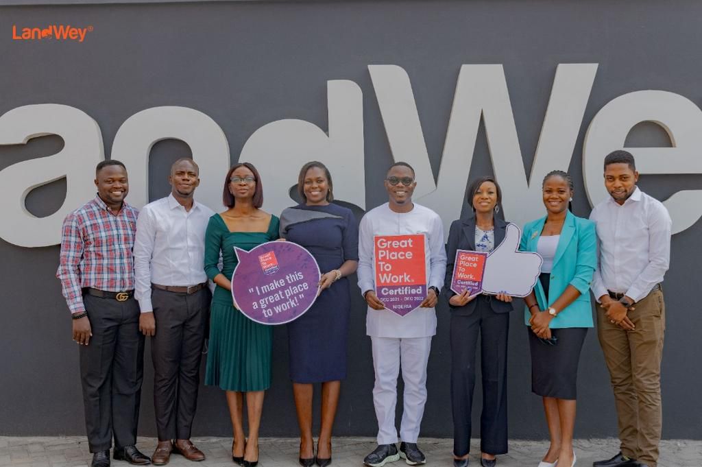 LandWey joins Deloitte, Sterling bank, others as great place to work® certified