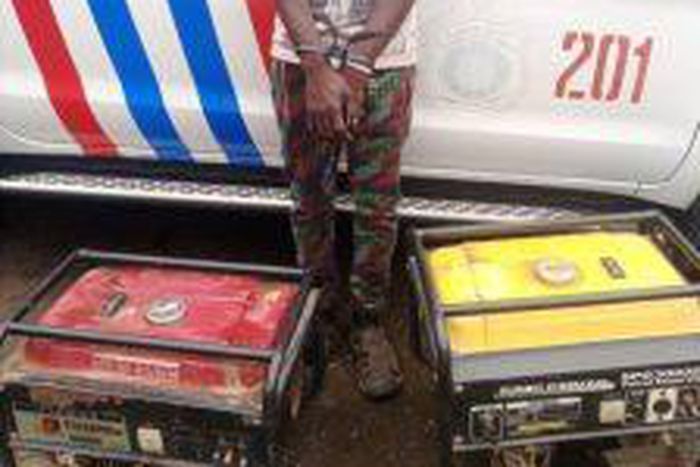 Police arrest ex-convict, recover 2 stolen generators