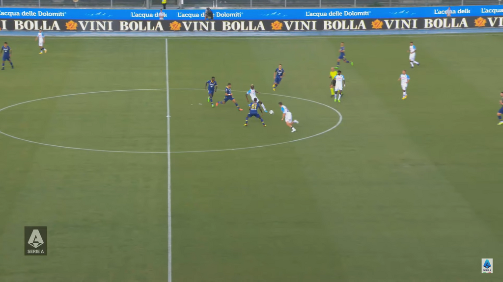 Osimhen's movement opened up a massive gap in the heart of the Verona defence, which Zielinki exploited for Napoli's third