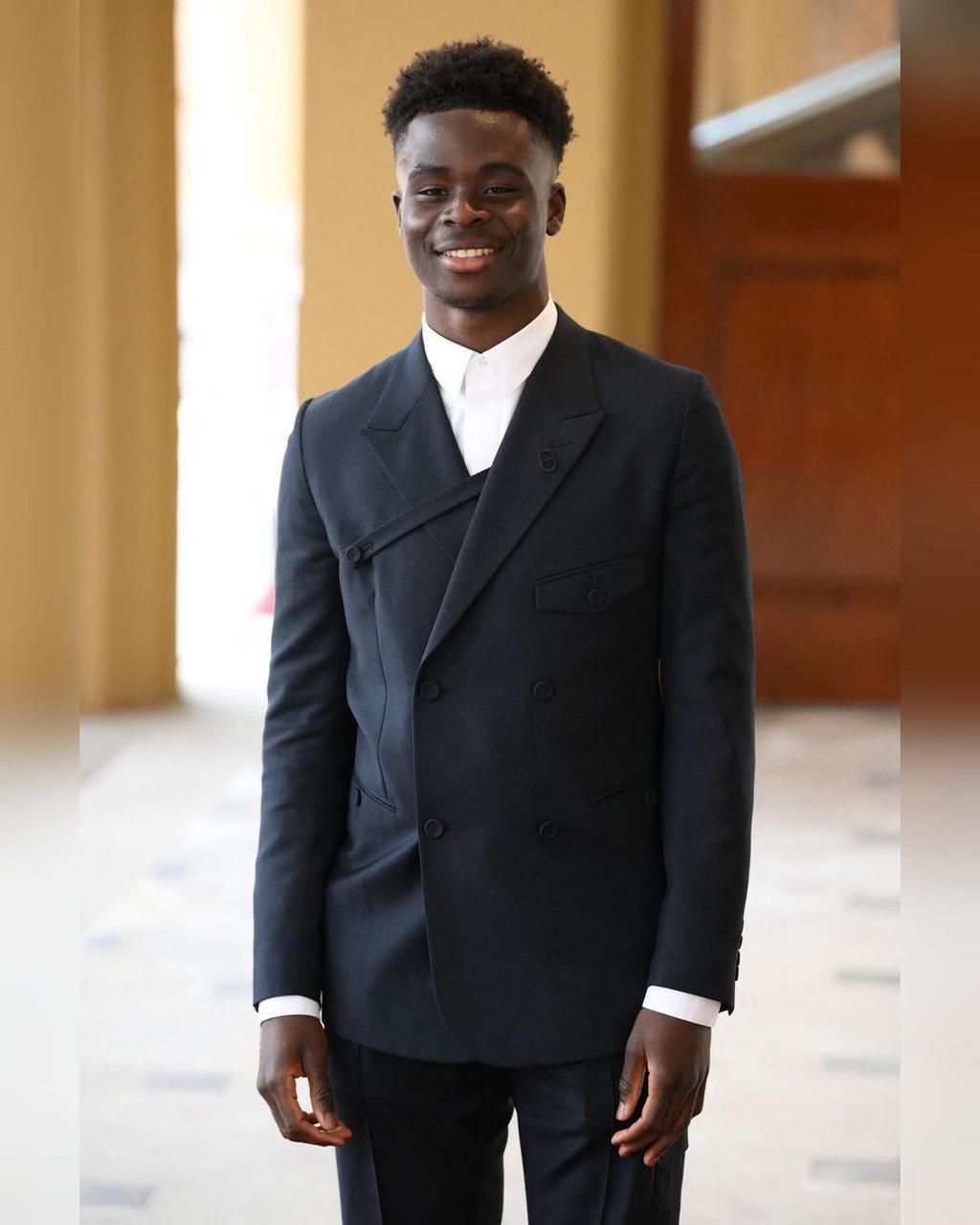 Bukayo Saka excited to meet Prince of Wales at Buckingham Palace [Photos]