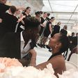 Mr Eazi and Temi Otedola at a wedding in the United Kingdom