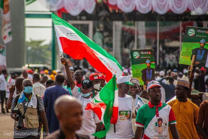 Peoples Democratic Party (PDP) supporters.