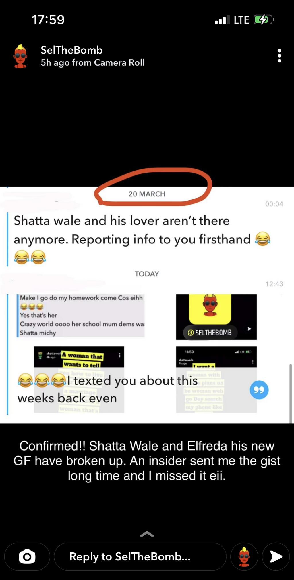 Shatta Wale and new girlfriend break up