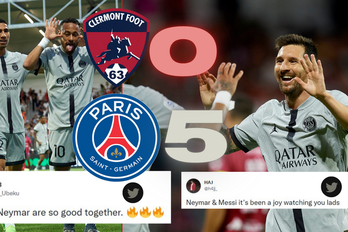 Social media reactions as Messi and Neymar lead PSG to dominant victory at Clermont Foot in Ligue 1