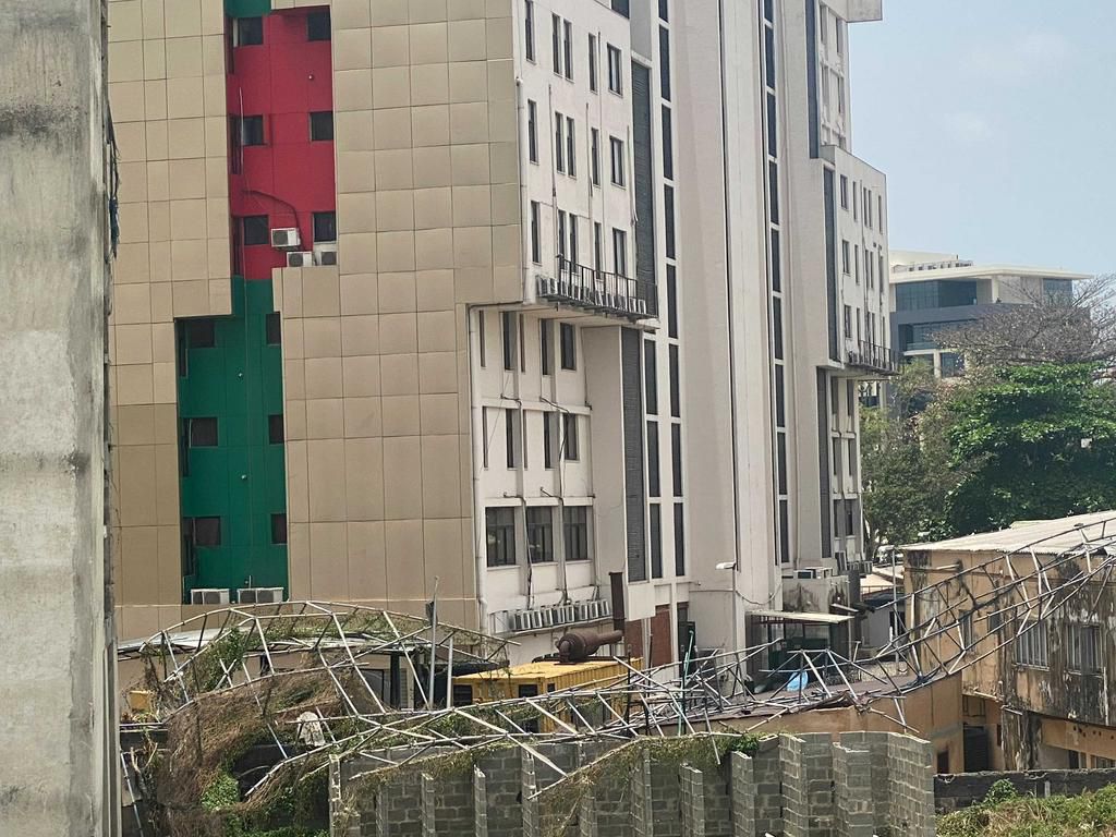 Damages caused by collapsed building materials