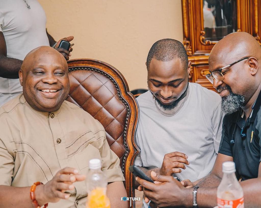Senator Ademola Adeleke, Davido and Dele Adeleke [Fortune]