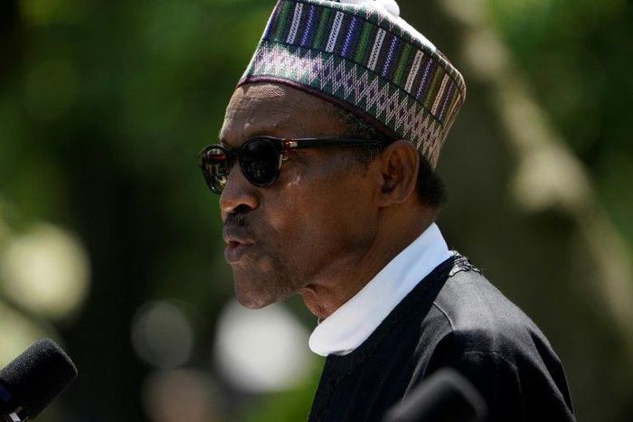 Nigeria's President Muhammadu Buhari, pictured in April 2018, held talks with the Anglo-Dutch oil giant Shell, and gave the company the nod for a massive investment in an oil and gas projecy