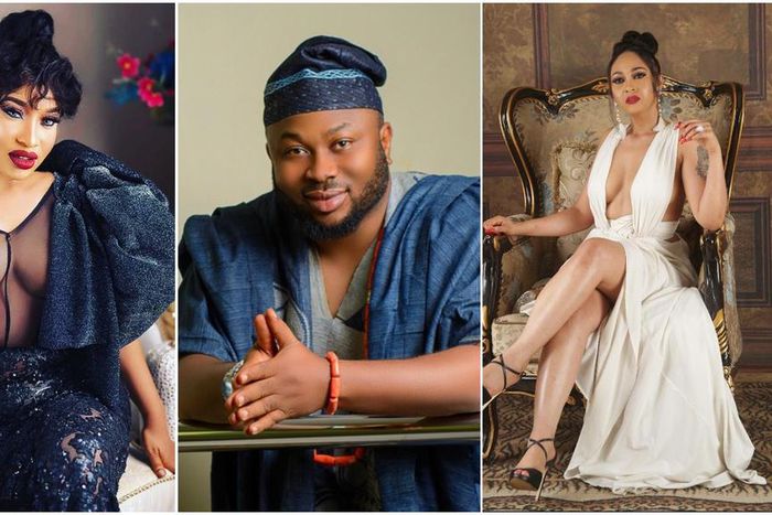 Tonto Dikeh, former husband Churchill Olakunle and actress Rosy Meurer [Instagram/TontoDikeh] [Instagram/OlakunleChurchill] [Instagram/RosyMeurer]