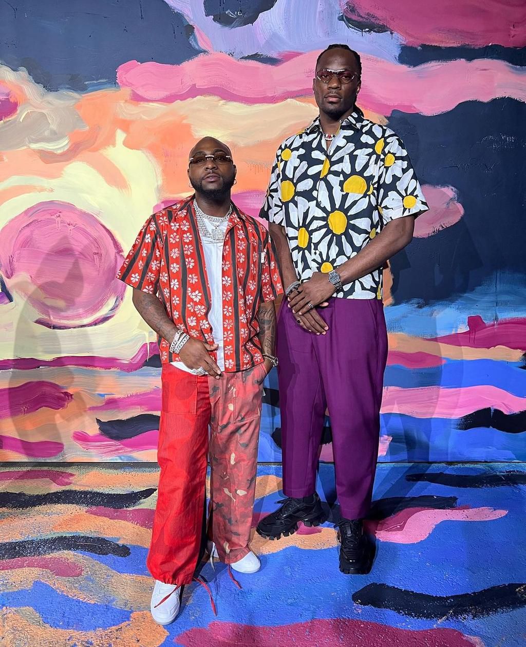 Davido teams up with Nigerian NBA star Precious Achiuwa at Marni's fashion showcase [Photos]