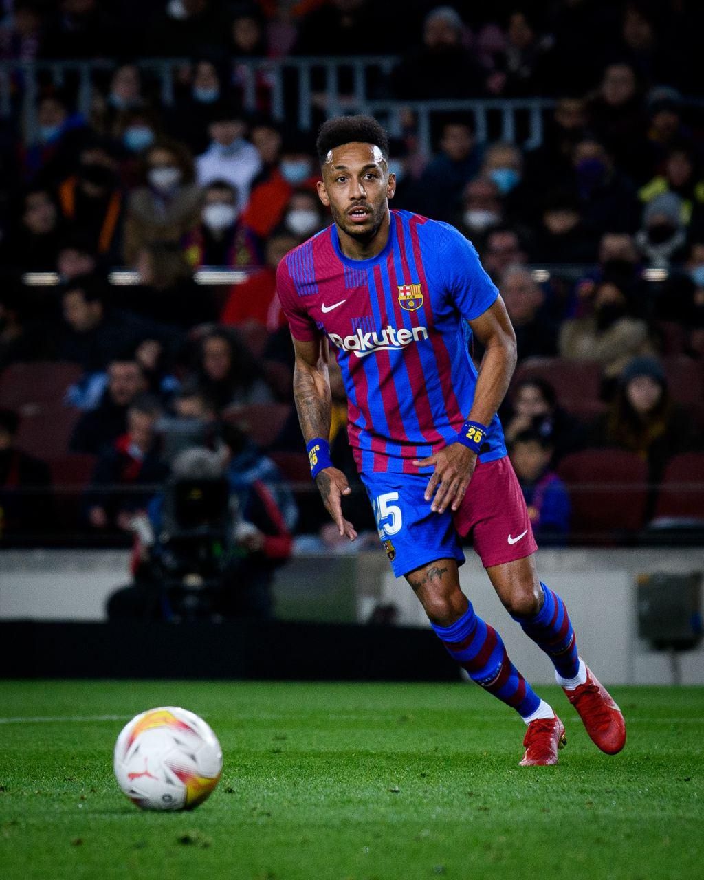 Aubameyang was expertly caged at Camp Nou