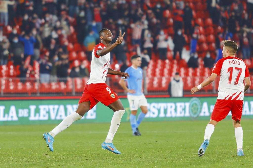 Super Eagles forward Sadiq Umar was on target for his club side Almeria on Friday