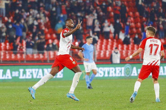 Super Eagles forward Sadiq Umar was on target for his club side Almeria on Friday