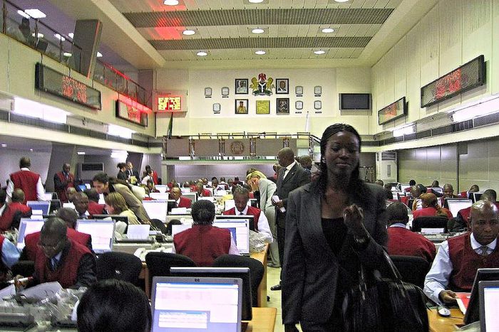 Nigerian stock market trading floor
