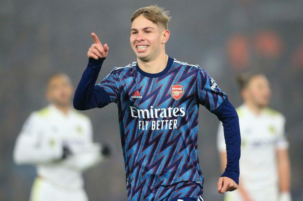 Emile Smith Rowe scored Arsenal's fourth goal in a 4-1 win at Leeds