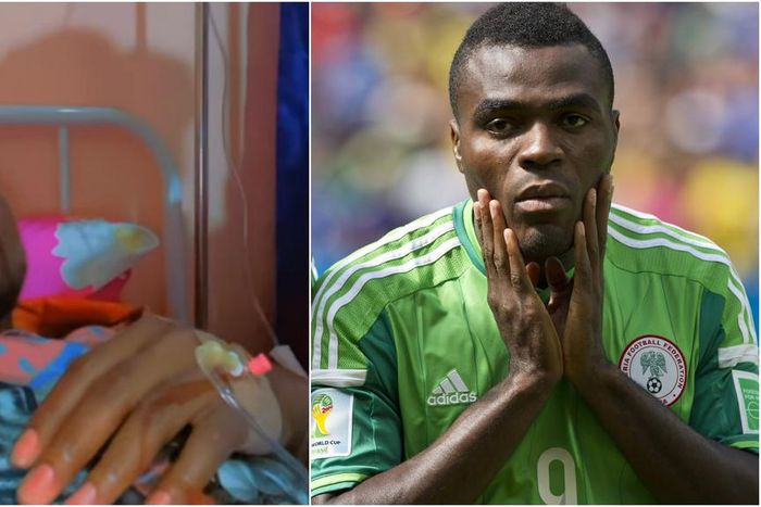 Emmanuel Emenike is in pain at the hospital