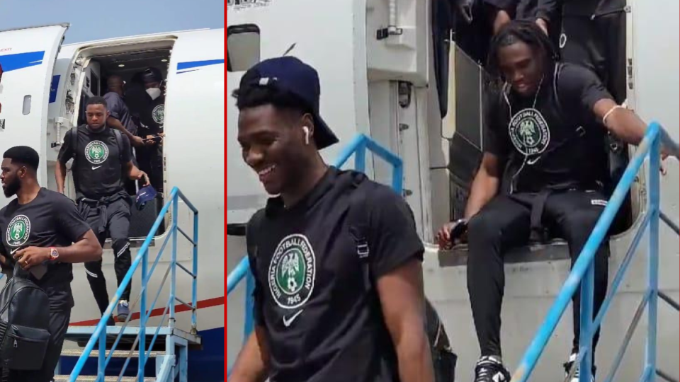 Super Eagles plane in Kumasi