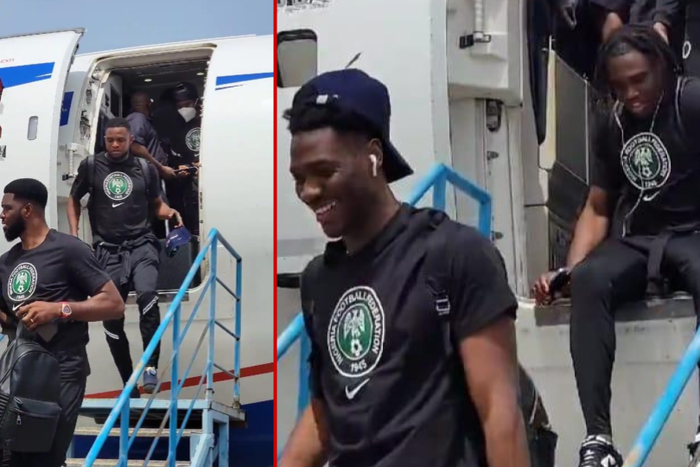 Super Eagles plane in Kumasi