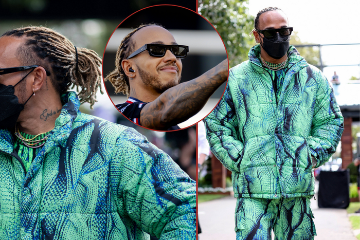 Lewis Hamilton announces himself with his stylish drip as he touches down in Melbourne ahead of this weekend's Australian Grand Prix