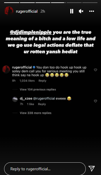 Ruger drags DJ who accused his boss D'Prince of trying to get under her pants