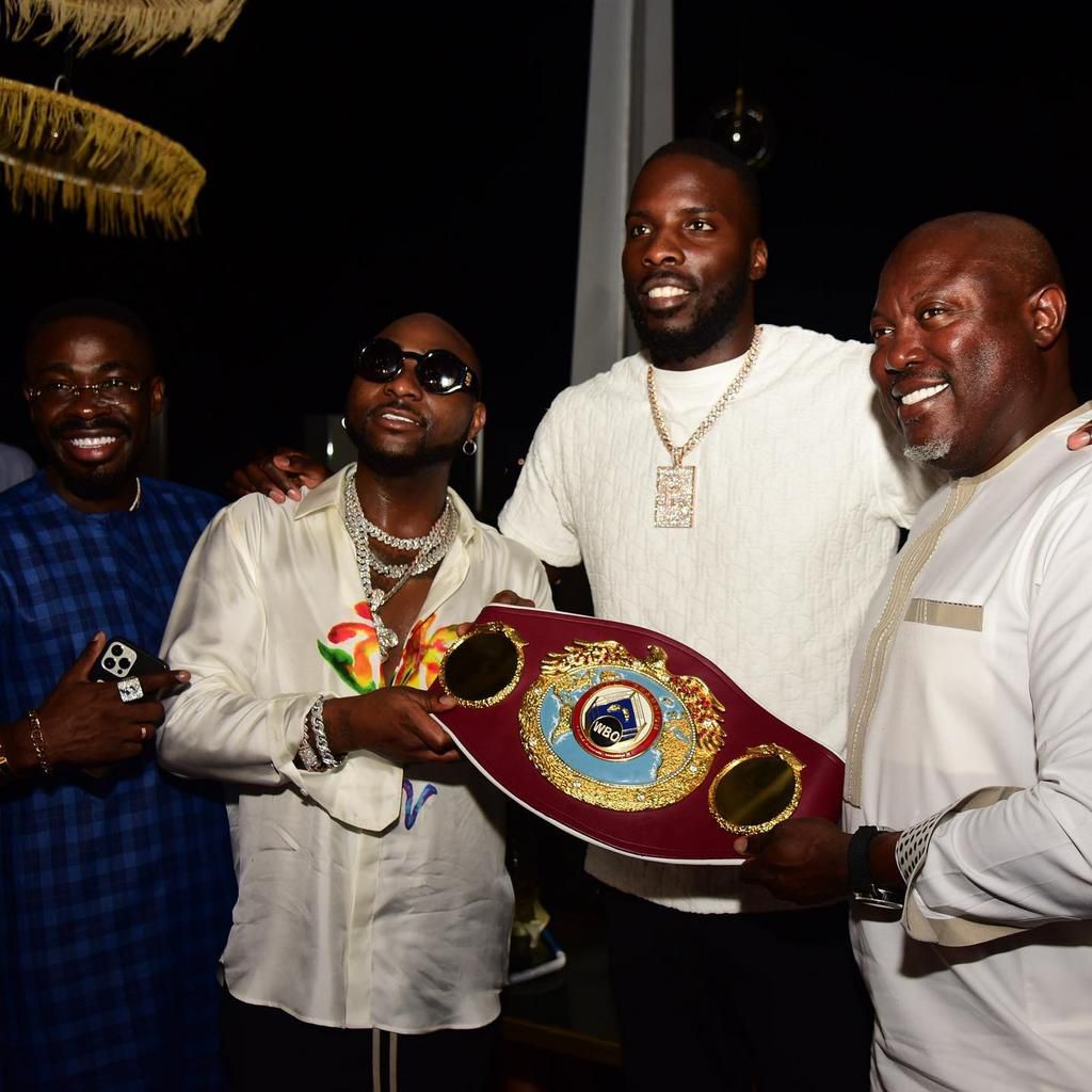 Davido and Lawrence Okolie are spotted in Lagos