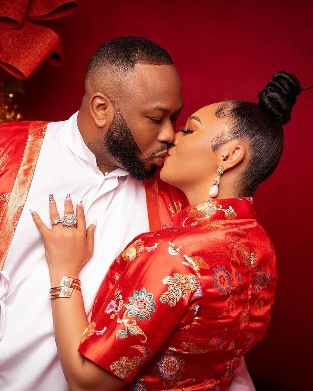 Nollywood actress Rosy Meurer and her hubby Olakunle Churchill [Instagram/OfficialRosyMeurer]