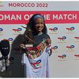 Ordega celebrates Woman of the Match award