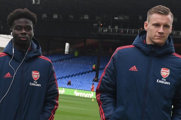 Bernd Leno (right) was Arsenal's starting goalkeeper before the arrival of Aaron Ramsdale from Sheffield United