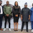 Kenny Ogungbe, ID Cabasa flanked by reps of StarTimes