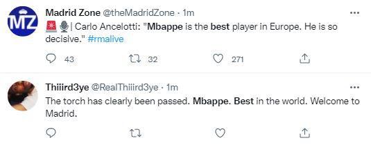 Tweets about Mbappe