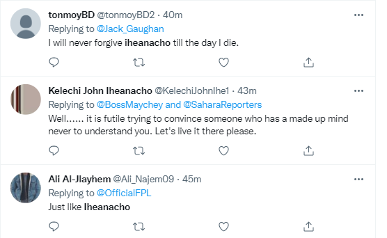 Reactions to Iheanacho and Iwobi after Everton hold Leicester City to 1-1 draw