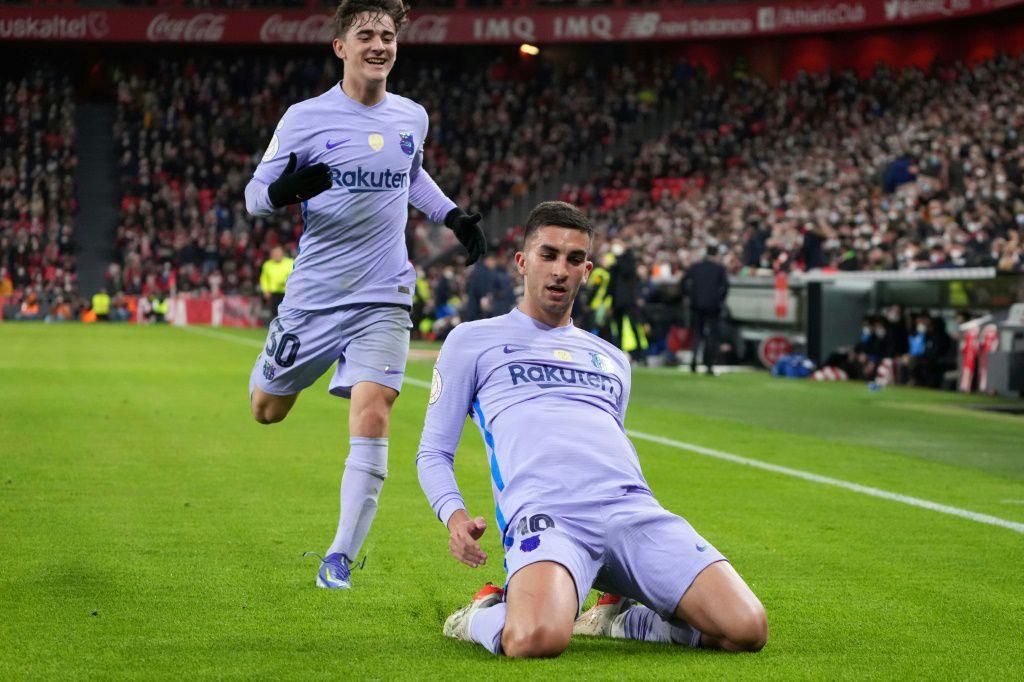 Barcelona's Ferran Torres scored his first goal for the club against Athletic Bilbao on Thursday.
