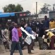 Two policemen have been captured beating up a LASTMA official at a busy bus-stop in Lagos. One of the police officers reportedly disobeyed a traffic rule.