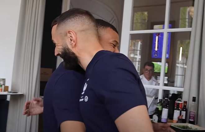 Mbappe all smiles as Benzema storms France camp