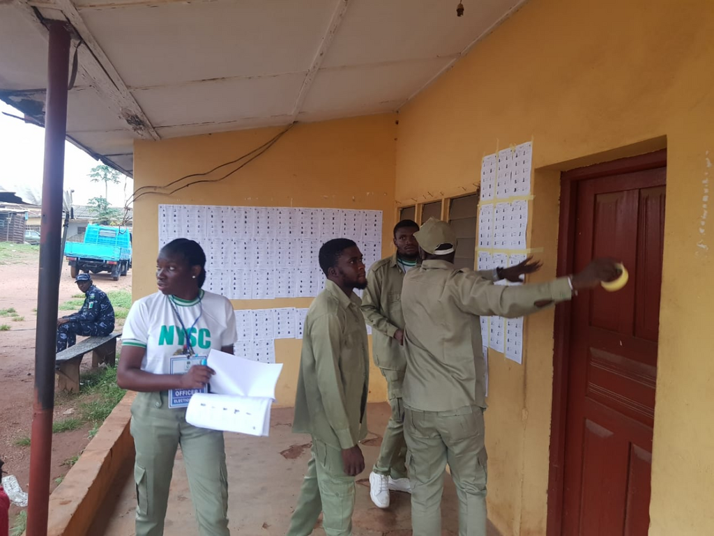Corps members getting ready for election duty. [Daily Trust]