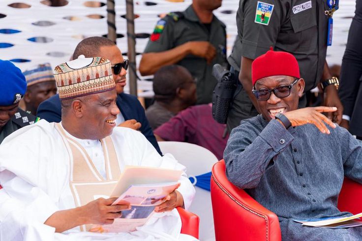 Governor Aminu Tambuwal of Sokoto State and Governor Ifeanyi Okowa of Delta State. (Delta State Govt)