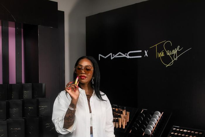 Tiwa Savage unveils signature MAC lipstick, Lippy, in Lagos.