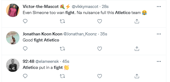 Reactions to fight between Atletico Madrid and Manchester City in the Champions League