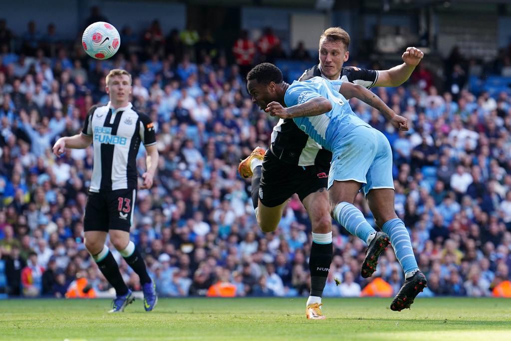 Raheem Sterling opened the scoring for Manchester City against  Newcastle on Sunday