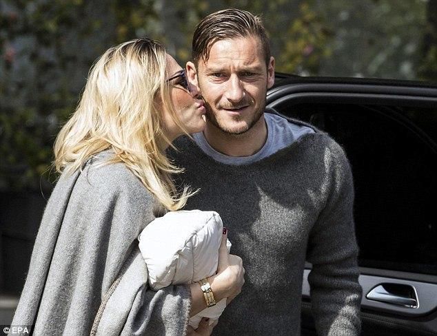 Francesco Totti and wife, Ilary Blasi