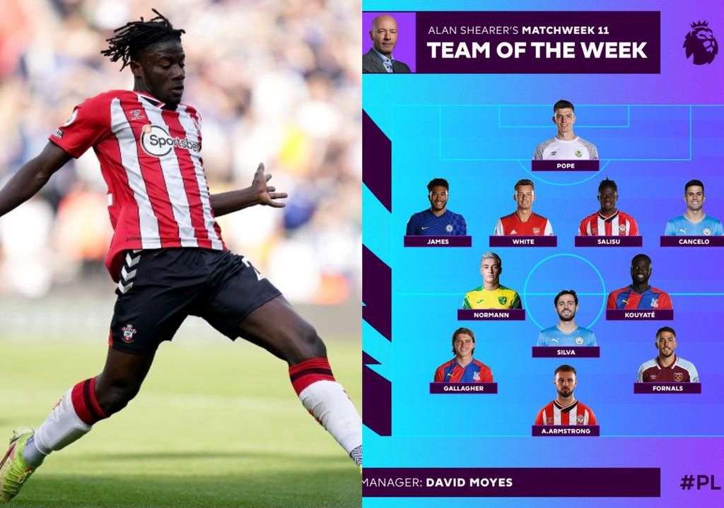 Ghana’s Mohammed Salisu makes Alan Shearer’s Premier League team of the Week
