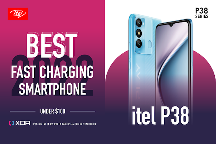 Powerful features at a low price! itel P38 named ‘Best Fast Charging Smartphone Under 100 Dollars’ by XDA