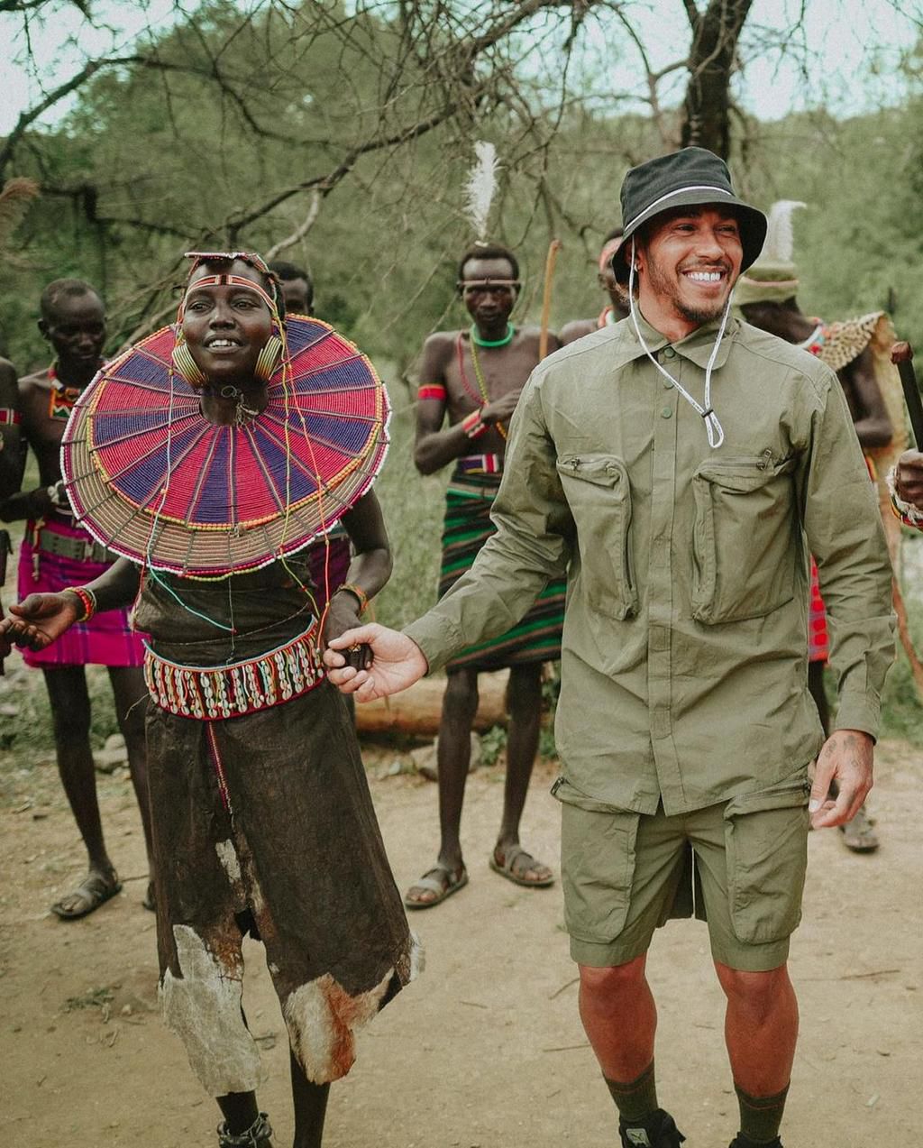 Lewis Hamilton celebrates time in Kenya with Pokot people [Photos]