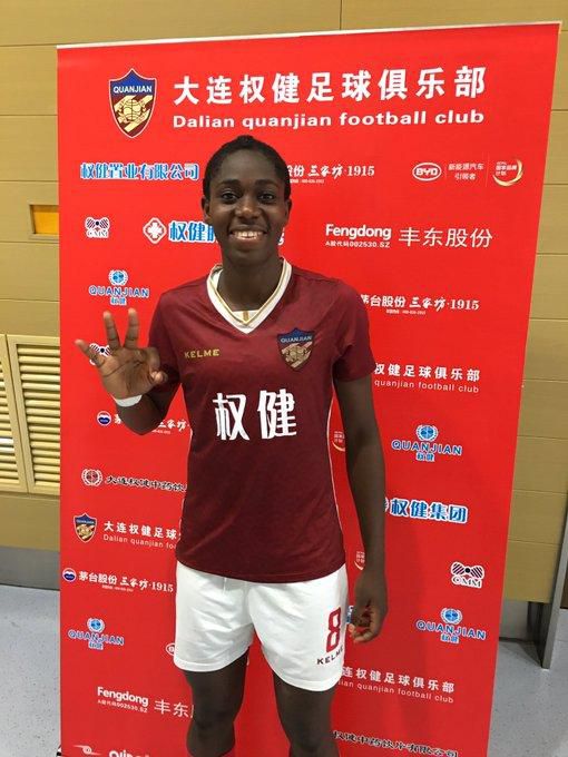 Asisat Oshoala won the league championship with Dalian