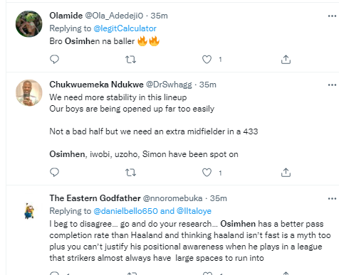 Reactions to Iwobi, Osimhen as Super Eagles of Nigeria beat Sierra Leone in Abuja