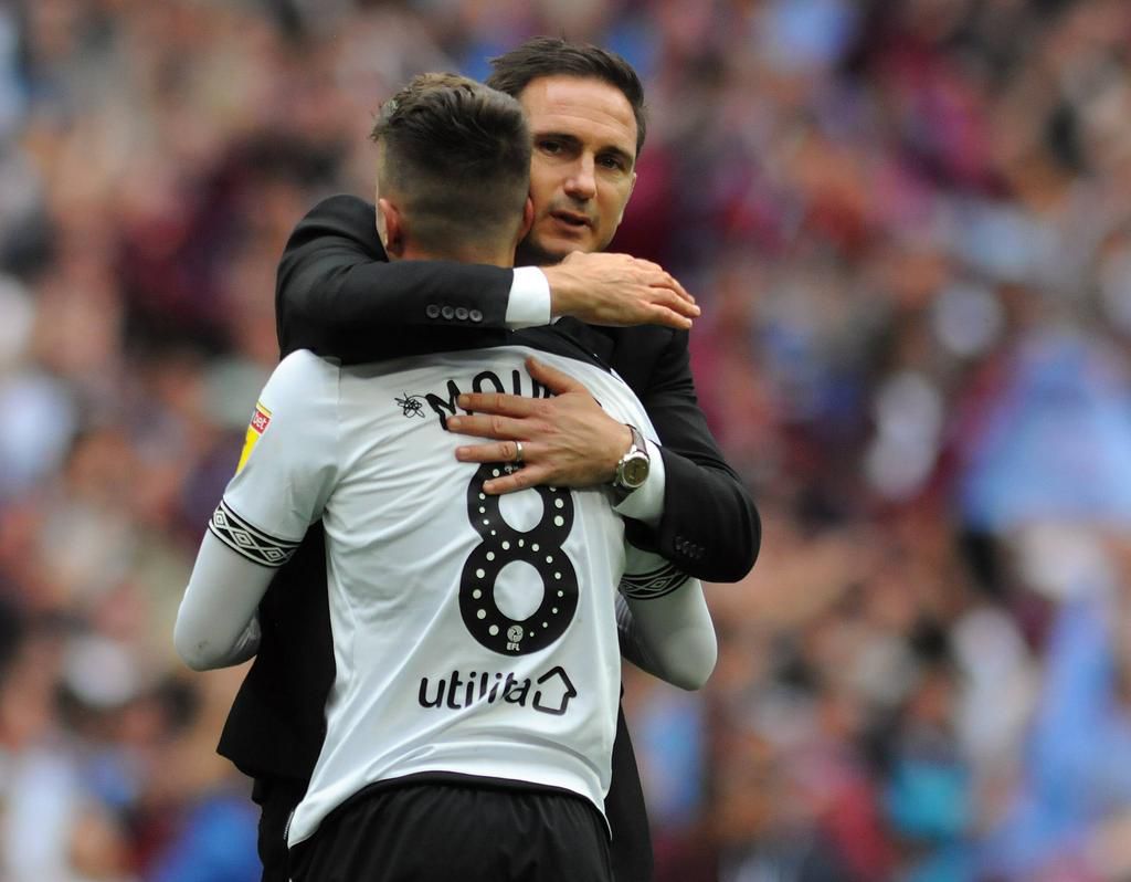 Mount got his big break in England under Lampard at Championship side Derby County