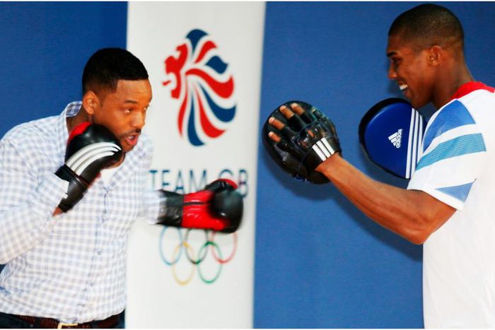 Anthony Joshua has reacted to Will Smith slapping Chris Rock
